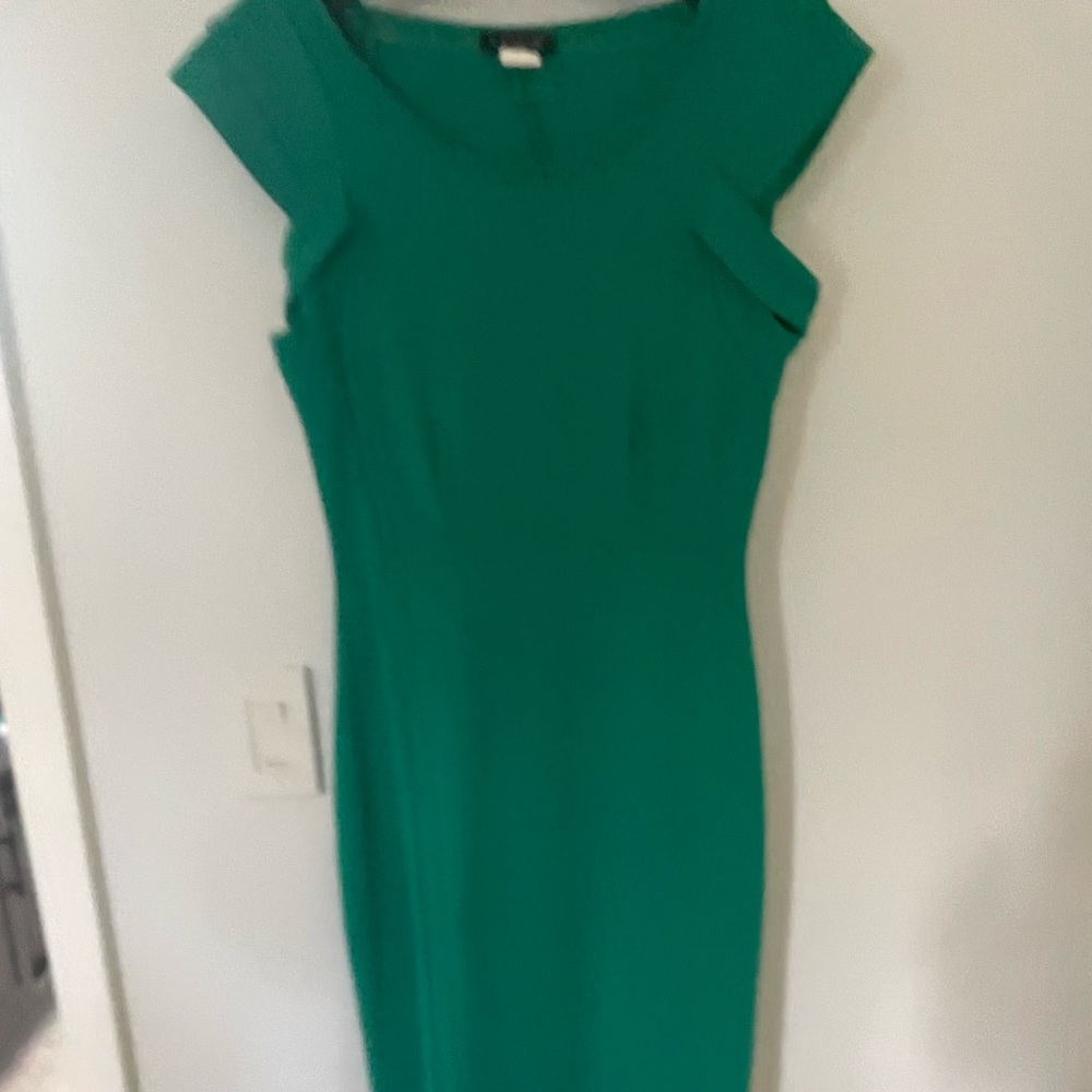 Teal, Venus sheath dress. Never worn! Flattering, unique sleeve design!!!